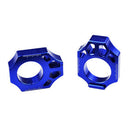 Axle Blocks Anodized / Blue For Kawasaki KX 125 M 2003-2008