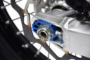 Axle Blocks Anodized / Blue For Kawasaki KX 125 M 2003-2008