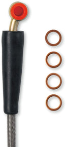 Alternate Length Designer Series Braided Non-ABS Front Upper Brake Line Kit Chrome/Sterling Chromite II - 84 CM