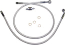 Braided Rear Brake Line Kit Chrome For Harley Davidson FLST 1340