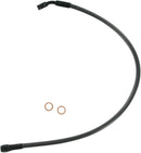 Designer Series Braided Non-ABS Front Brake Line Kit Black / Black Pearl For Harley Davidson FLHT 1584 - 48.5 CM