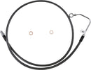Designer Series ABS-Specific Mid Brake Line Kit Black / Black Pearl For Harley Davidson FLHR 1584 ABS - 28 CM