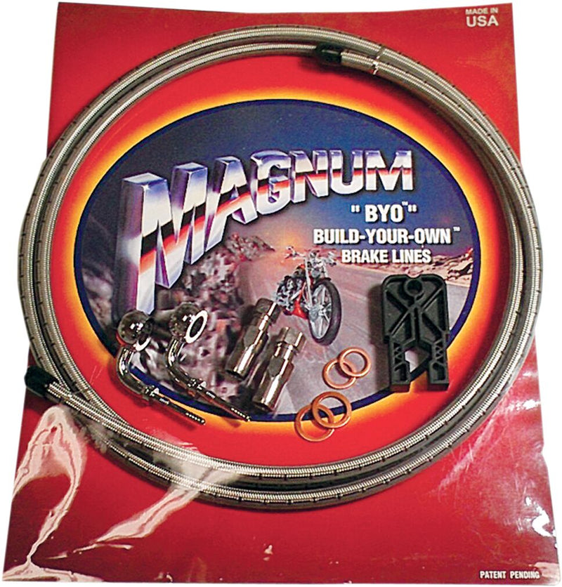 BYO® Build-Your-Own® Brake Line Kit Raw / Silver For Harley Davidson FLD 1690 - 183 CM