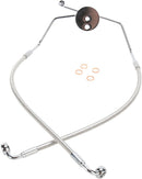 Designer Series Front Lower Brake Line Kit Polished / Silver For Harley Davidson FLHR 1584