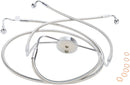 Designer Series Front Lower Brake Line Kit Polished / Silver For Harley Davidson FLHR 1584 ABS