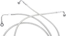 Designer Series Front Lower Brake Line Kit Polished / Silver For Harley Davidson FLHR 1584 ABS