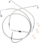 Designer Series Front Lower Brake Line Kit Polished / Silver For Harley Davidson FLHR 1584 ABS
