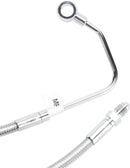 Designer Series ABS-Specific Mid Brake Line Kit Polished / Silver For Harley Davidson FLHR 1584 ABS - 28 CM