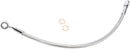 Alternate Length Designer Series Braided Non-ABS Front Upper Brake Line Kit Polished / Silver - 78.5 CM