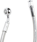 Alternate Length Designer Series Braided Non-ABS Front Upper Brake Line Kit Polished / Silver - 78.5 CM