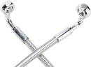 E-Z Align Braided Single Disc Front Brake Line Chrome For Harley Davidson FLD 1690 - 127 CM