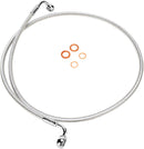 E-Z Align Braided Single Disc Front Brake Line Chrome For Harley Davidson FLST 1340 - 137 CM