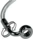 E-Z Align Braided Single Disc Front Brake Line Chrome For Harley Davidson FLSTC 1340 - 106.5 CM