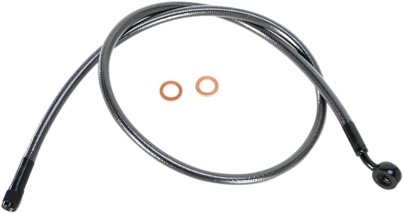 Alternate Length Designer Series ABS-Specific Front Brake Line Kit Black / Black Pearl For Harley Davidson FLD 1690 ABS - 91.5 CM