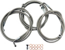 Stainless Steel Brake Line Kit Silver For Harley Davidson FLD 1690 ABS - 30.5 CM - 35.5 CM