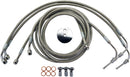 Stainless Steel Brake Line Kit Silver For Harley Davidson FLTR 1584 - 38 CM - 43 CM