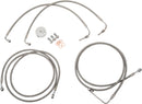 Stainless Steel Brake Line Kit Silver For Harley Davidson FLTR 1584 - 46 CM - 51 CM