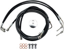 Black Braided Brake Line Kit Black For Harley Davidson FLD 1690 ABS - 30.5 CM - 35.5 CM