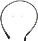 Alternate Length Designer Series ABS-Specific Front Brake Line Kit Black / Black Pearl - 61 CM