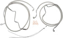 Designer Series Front Lower Brake Line Kit Polished / Silver For Harley Davidson FLH 1868 ABS
