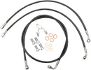 Black Braided Brake Line Kit Black For Harley Davidson FLHRSE5 1800 ABS - 30.5 CM - 35.5 CM