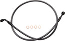 E-Z Align Braided Single Disc Front Brake Line Black / Black Pearl For Harley Davidson FLS 1690 - 101.5 CM