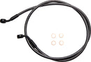 E-Z Align Braided Single Disc Front Brake Line Black / Black Pearl For Harley Davidson XL 1200 CA - 117 CM