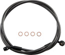 E-Z Align Braided Single Disc Front Brake Line Black / Black Pearl For Harley Davidson XL 1200 C - 127 CM