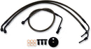 Midnight Braided Brake Line Kit Black / Midnight For Harley Davidson FLHR 1340 - 30.5 CM - 35.5 CM