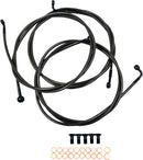 Midnight Braided Brake Line Kit Black / Midnight For Harley Davidson FLHR 1690 ABS - 46 CM - 51 CM