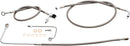 Stainless Steel Brake Line Kit Silver For Harley Davidson FLS 1690 - 30.5 CM - 35.5 CM