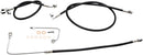 Black Braided Brake Line Kit Black For Harley Davidson FLS 1690 - 30.5 CM - 35.5 CM