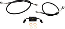 Black Braided Brake Line Kit Black For Harley Davidson FXDB 1584 - 30.5 CM - 35.5 CM