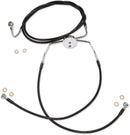 XR Lower Brake Line Black / Chrome For Harley Davidson FLHR 1584 ABS - 132 CM