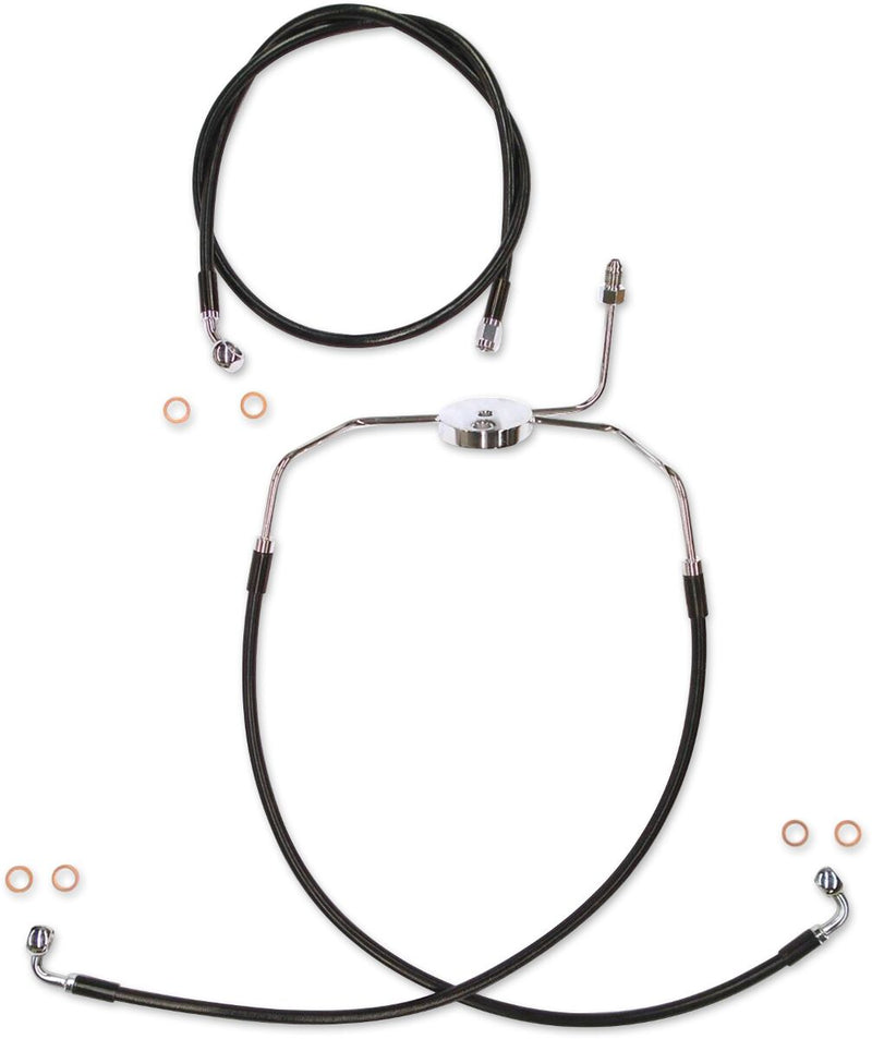 XR Stainless Extreme Response Front Brakeline Kit Black / Chrome For Harley Davidson FLHT 1340 - Standard