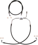 XR Stainless Extreme Response Front Brakeline Kit Black / Chrome For Harley Davidson FLHT 1340 - Oversize [+20.3 CM]