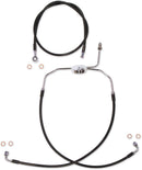 XR Stainless Extreme Response Front Brakeline Kit Black / Chrome For Harley Davidson FLHR 1340 - Oversize [+20.3 CM]