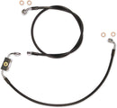 Extreme Response Front Brake Line Kit For ABS Black / Chrome For Harley Davidson FXDB 1584 ABS - Oversize [+15.2 CM]