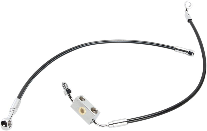 Extreme Response Front Brake Line Kit For ABS Black / Chrome For Harley Davidson XL 1200 T ABS - Standard