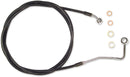 XR Stainless Upper Brake Line Black / Chrome For Harley Davidson FLHR 1690 ABS - Oversize [+15.2 CM]