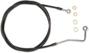 XR Stainless Upper Brake Line Black / Chrome For Harley Davidson FLH 1868 ABS - Oversize [+20.3 CM]