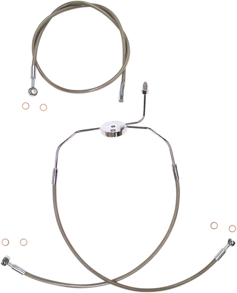 XR Stainless Extreme Response Front Brakeline Kit Chrome For Harley Davidson FLHR 1340 - Oversize [+15.2 CM]