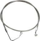 XR Stainless Upper Brake Line Polished / Silver For Harley Davidson FLHR 1584 ABS - Oversize [+25.4 CM]