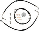 Black Braided Brake Line Kit Black For Harley Davidson FXDF 1584 - 30.5 CM - 35.5 CM