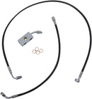 Black Braided Brake Line Kit Black For Harley Davidson FLDE 1750 ABS - 30.5 CM - 35.5 CM