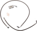 Stainless Steel Brake Line Kit Silver For Harley Davidson FLDE 1750 ABS - 38 CM - 43 CM