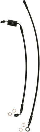 Extreme Response Front Brake Line Kit For ABS Black For Harley Davidson XL 1200 T ABS - Oversize [+25.4 CM]
