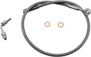 XR Upper Brake Line With Adapter Chrome / Polished / Silver For Harley Davidson FLHC 1750 ABS - Standard