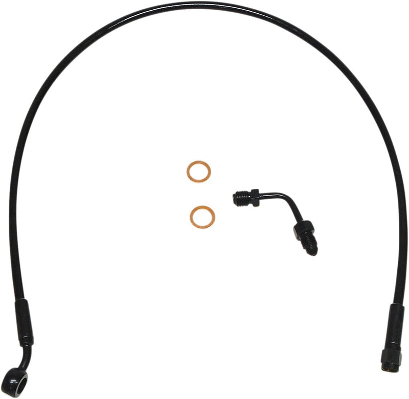 XR Upper Brake Line With Adapter Black For Harley Davidson FXFB 1750 ABS - Oversize [+20.3 CM]