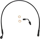 XR Upper Brake Line With Adapter Black For Harley Davidson FXFB 1750 ABS - Oversize [+25.4 CM]